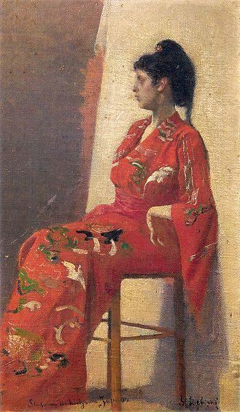 unknow artist Japanese woman oil painting picture